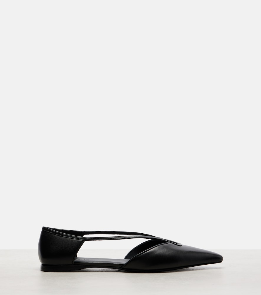 Max Mara Amatassa leather ballet flats