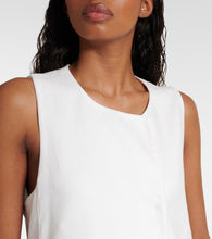 Max Mara Aureo linen twill midi wrap dress