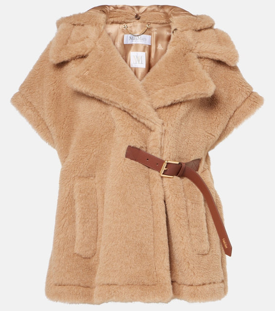 Max Mara Belted wool, cashmere, and silk cape