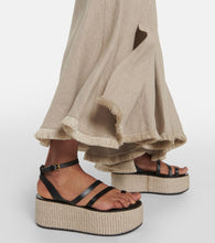Max Mara Biarritz leather platform espadrille sandals