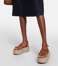 Max Mara Biarritz leather platform espadrille sandals