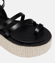 Max Mara Biarritz leather platform espadrille sandals