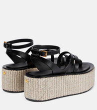 Max Mara Biarritz leather platform espadrille sandals