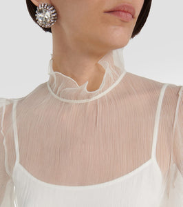 Max Mara Bridal Alma ruffled silk minidress