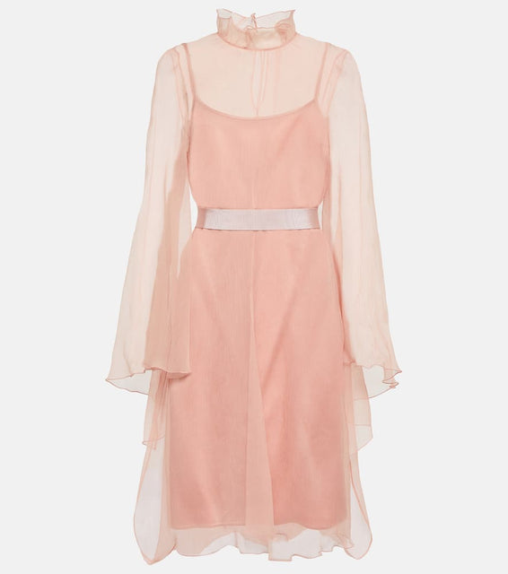 Max Mara Bridal Alma slip silk minidress with cover-up