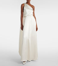 Max Mara Bridal Pamela draped silk satin gown