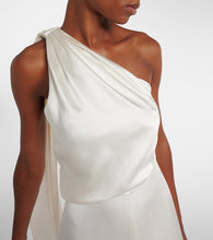 Max Mara Bridal Pamela draped silk satin gown