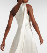 Max Mara Bridal Pamela draped silk satin gown