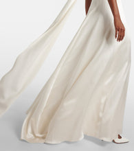 Max Mara Bridal Pamela draped silk satin gown