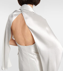 Max Mara Bridal Pasta silk-blend satin blazer