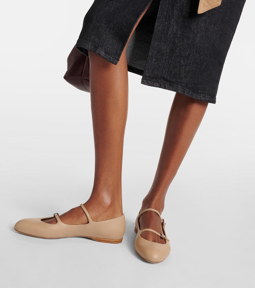 Max Mara Circus leather ballet flats