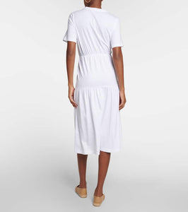 Max Mara Cotton jersey tiered midi dress