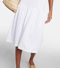 Max Mara Cotton jersey tiered midi dress