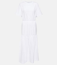Max Mara Cotton jersey tiered midi dress