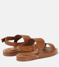 Max Mara Diana leather flat sandals