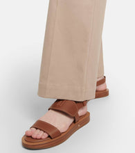 Max Mara Diana leather flat sandals
