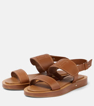 Max Mara Diana leather flat sandals