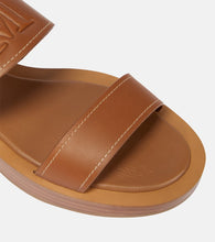 Max Mara Diana leather flat sandals