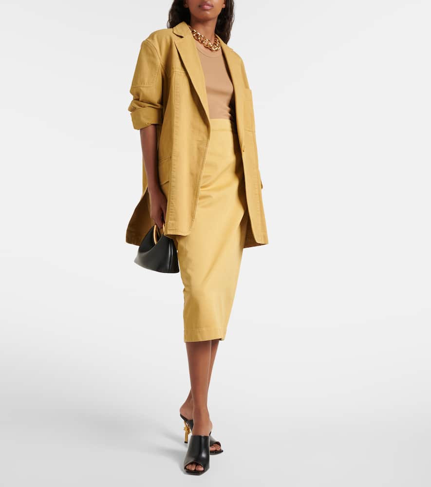 Max Mara Dizzy oversized cotton canvas blazer
