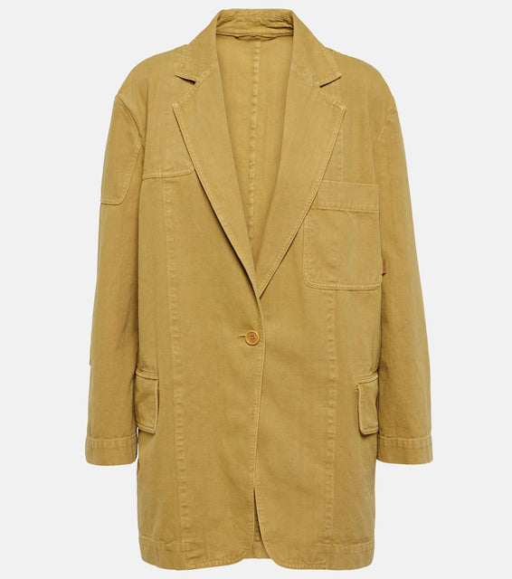Max Mara Dizzy oversized cotton canvas blazer