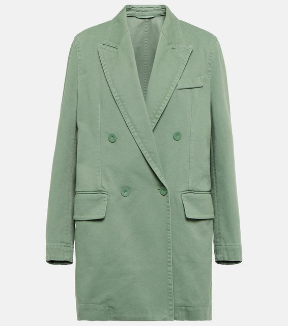 Max Mara Double-breasted cotton blazer