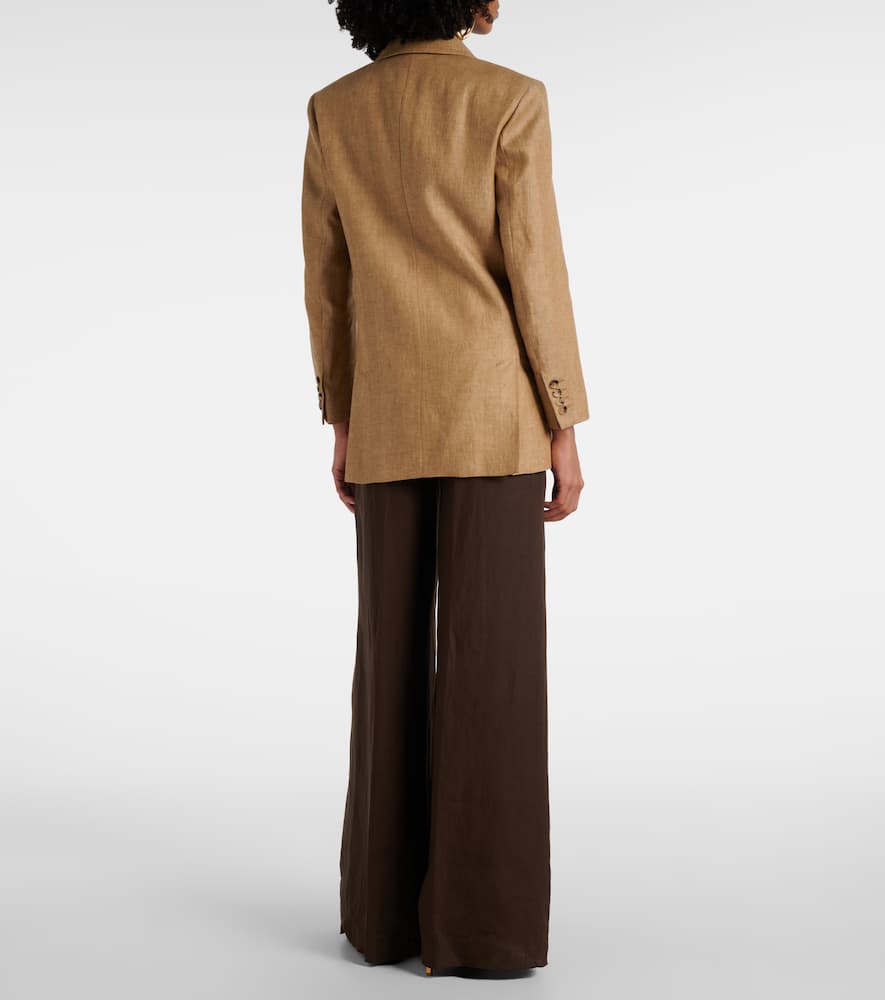 Max Mara Double-breasted linen blazer