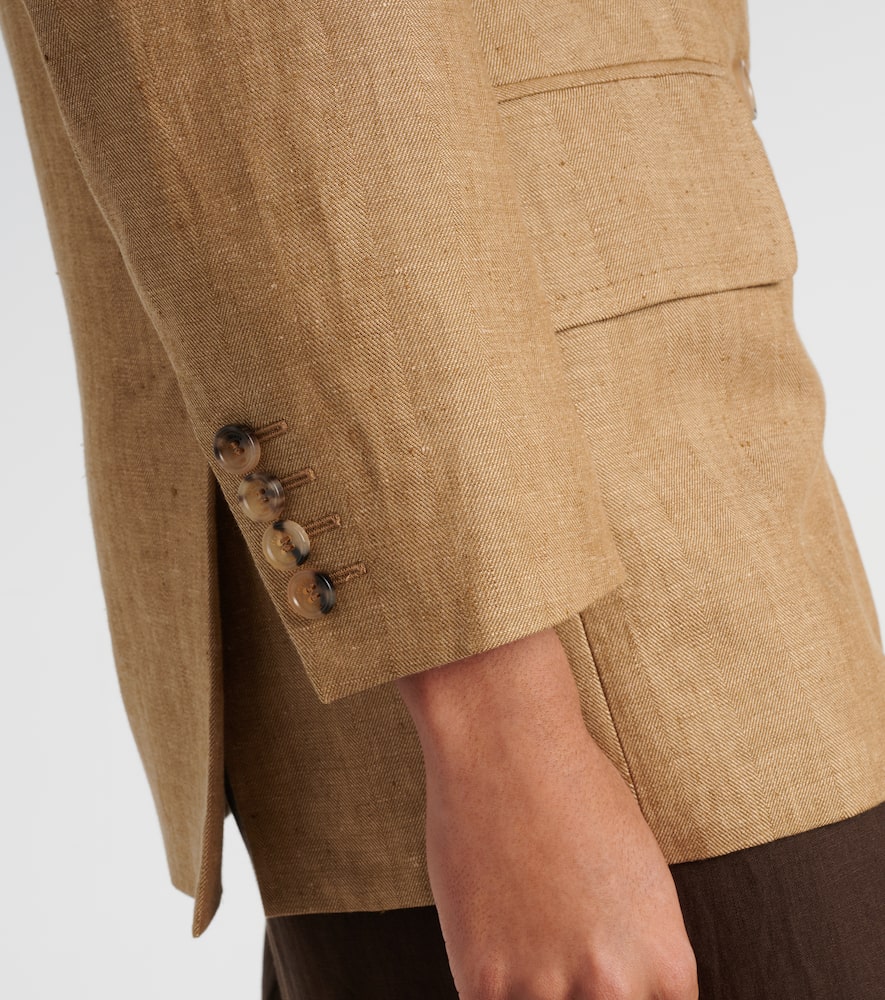 Max Mara Double-breasted linen blazer