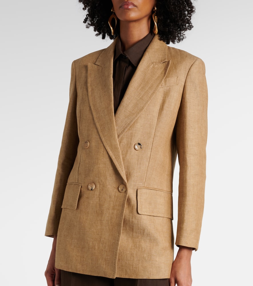 Max Mara Double-breasted linen blazer