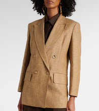 Max Mara Double-breasted linen blazer