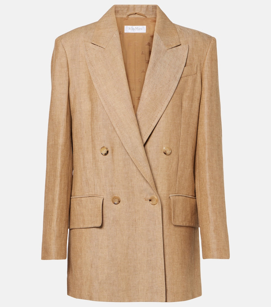 Max Mara Double-breasted linen blazer