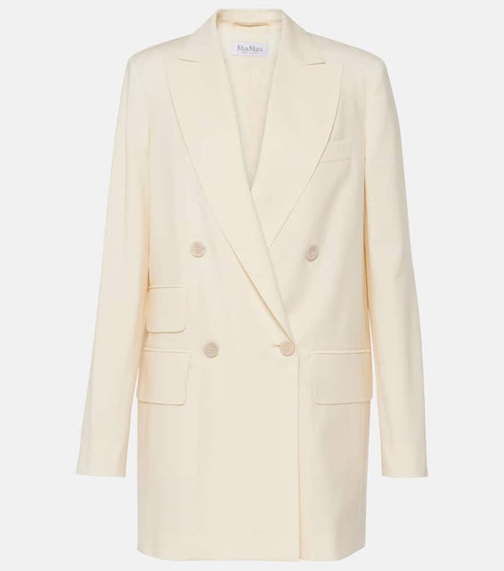 Max Mara Double-breasted virgin wool blazer