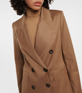 Max Mara Double-breasted wool twill blazer