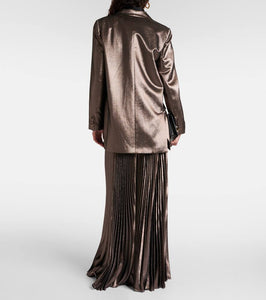 Max Mara Edro silk-blend lam√É¬© blazer