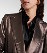 Max Mara Edro silk-blend lam√É¬© blazer