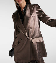 Max Mara Edro silk-blend lam√É¬© blazer