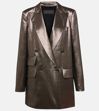 Max Mara Edro silk-blend lam√É¬© blazer