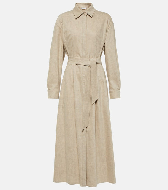 Max Mara Edro wool and cashmere shirt dress