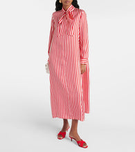 Max Mara Faesite striped silk twill maxi dress