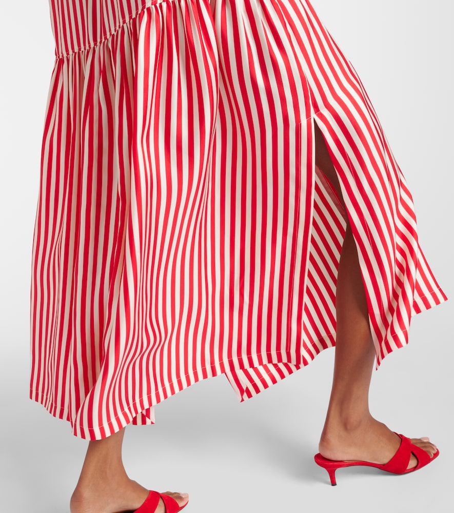Max Mara Faesite striped silk twill maxi dress