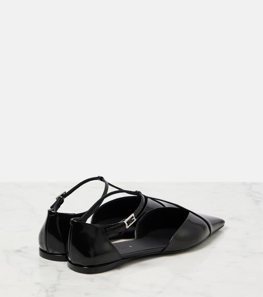 Max Mara Fsilkway leather ballet flats