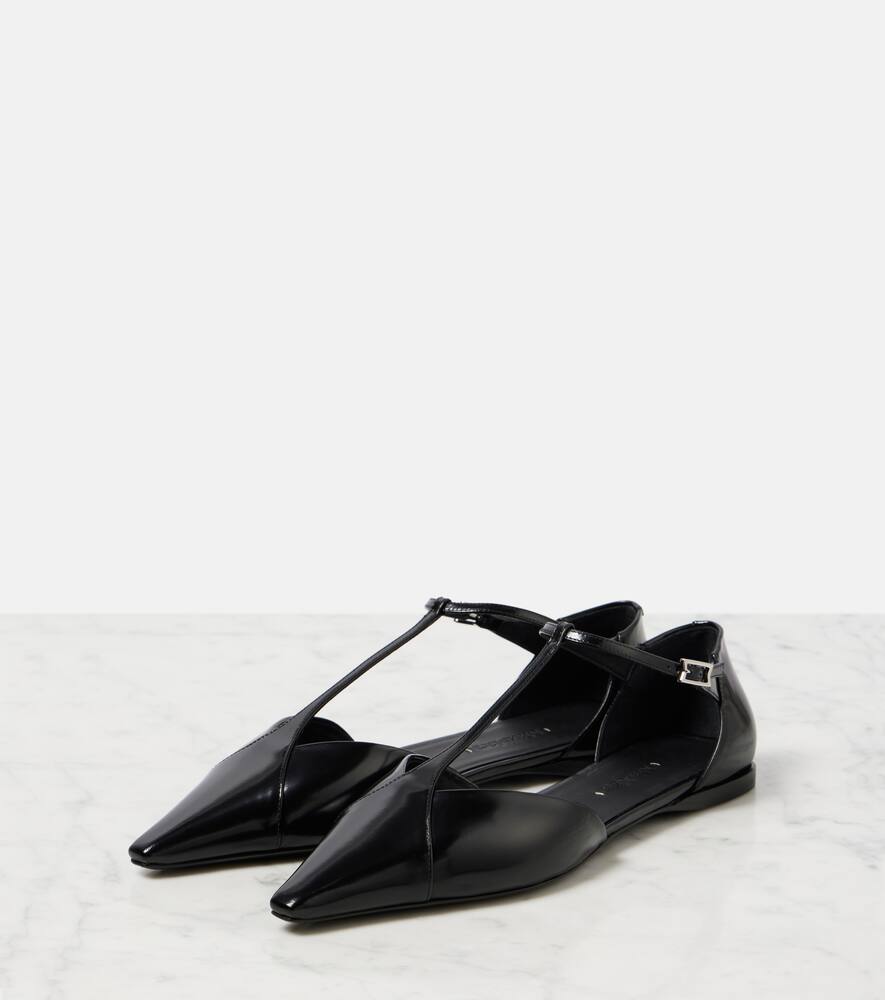 Max Mara Fsilkway leather ballet flats