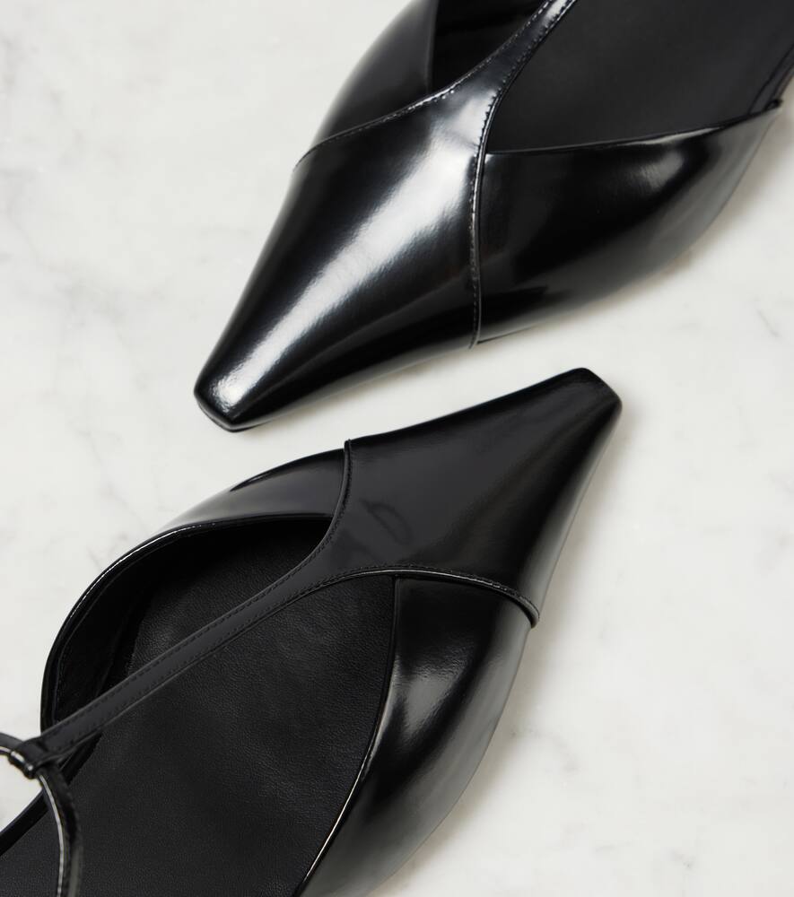 Max Mara Fsilkway leather ballet flats