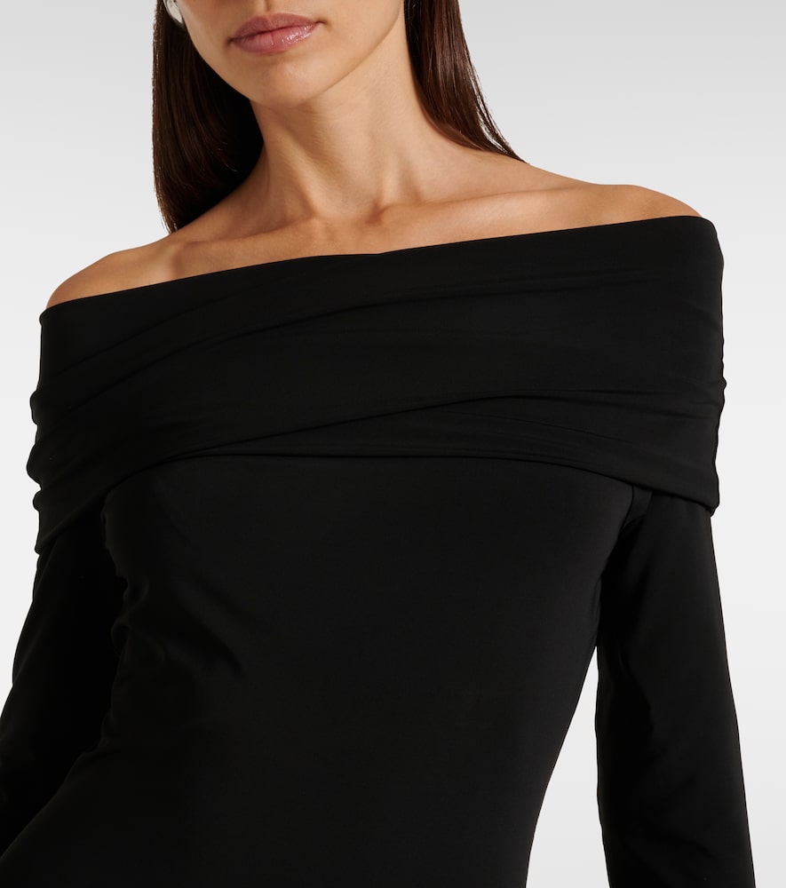 Max Mara Gerla off-shoulder jersey maxi dress