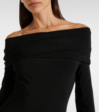 Max Mara Gerla off-shoulder jersey maxi dress