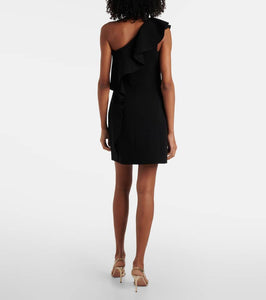 Max Mara Giacomo ruffled sabl√É¬© minidress