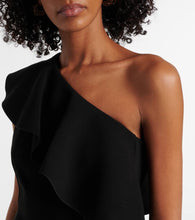 Max Mara Giacomo ruffled sabl√É¬© minidress