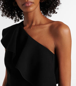 Max Mara Giacomo ruffled sabl√É¬© minidress