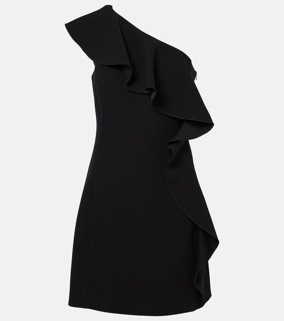 Max Mara Giacomo ruffled sabl√É¬© minidress
