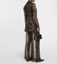 Max Mara Jabot floral silk organza blouse