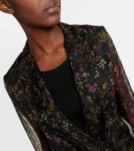 Max Mara Jabot floral silk organza blouse